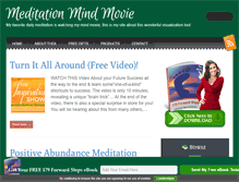 Tablet Screenshot of meditationmindmovie.com